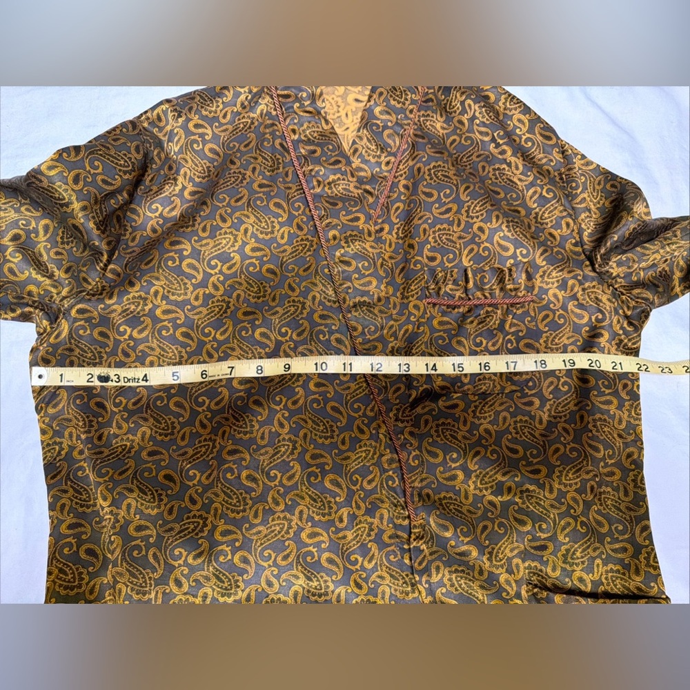 Vintage Creation 60’s/70’s Lordy Paris Paisley Smoking Jacket Robe Unisex - Picture 9 of 16